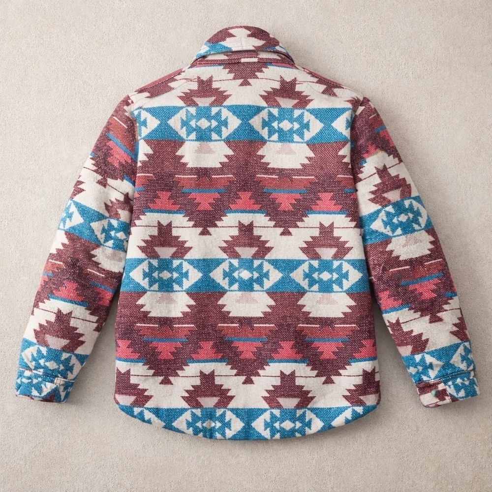 Ariat Baja Jacquard Shirt Jacket Women’s Large Quilted Chore Workwear Southwest - Picture 3 of 12